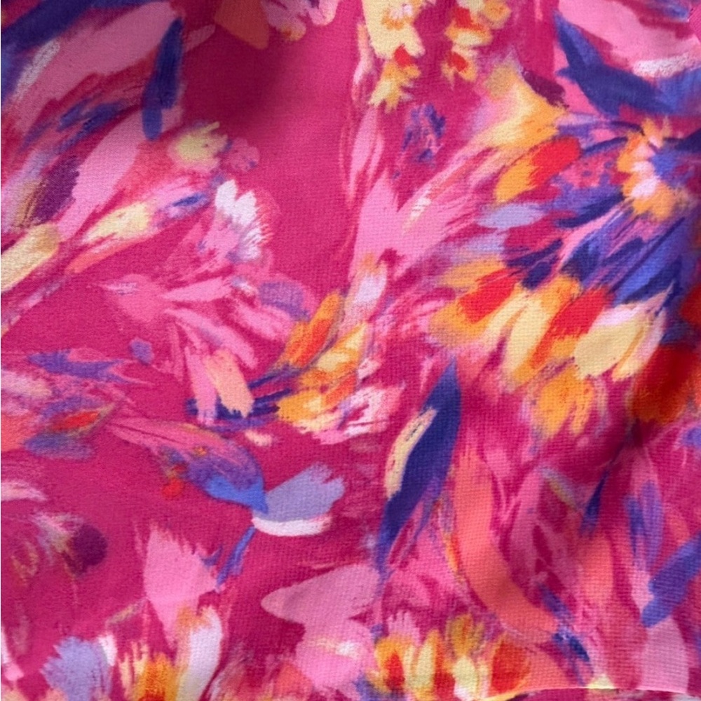 Nicole Miller Pink/Colorful Slip Maxi Dress - Picture 4 of 4